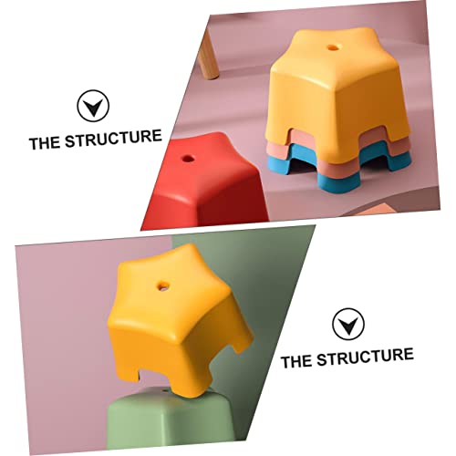Garneck 1 Unidade Banquinho Antiderrapante Fezes Espessas Banquinho Em Forma De Estrela Banquinho Pa