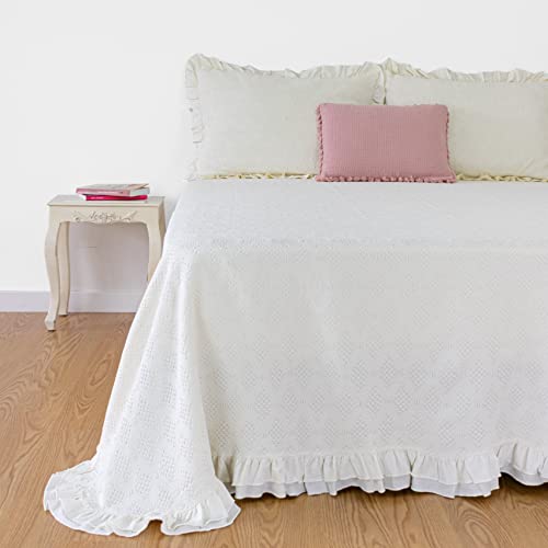 Colchas con volante El Corte Inglés: elegancia y confort - Mi Hogar