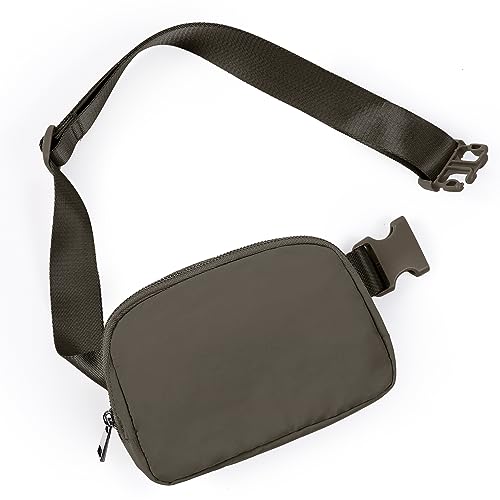 Image of ODODOS Unisex Mini Belt Bag with Adjustable Strap Small Fanny Pack for Workout Running Traveling Hiking, Turkish Coffee