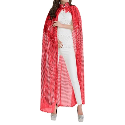 Cape en dentelle à paillettes scintillante et fluide pour déguisement adulte