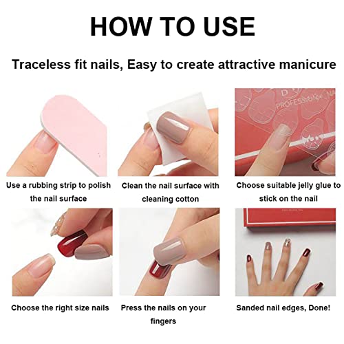 Generic White French Tip Press On Nails Medium Long Fake Nails Colorful Butterfly Spring Summer Designs Artificial Square Shaped Pink Full Cover False Nails Glue On Nails For Women Girls Acrylic Nails 24Pcs thumb #6