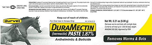 Duramenctin pasta de vermífugo equino durvet duramectina - 6 tubos (1, dois pacotes)