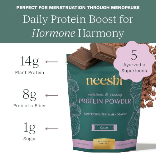Image of Hormone Balance Protein Powder and Fiber Blend, Cacao, 14 Servings | A protein powder blending pea and brown rice protein that may support hormone balance and ease PMS, your period and menopause