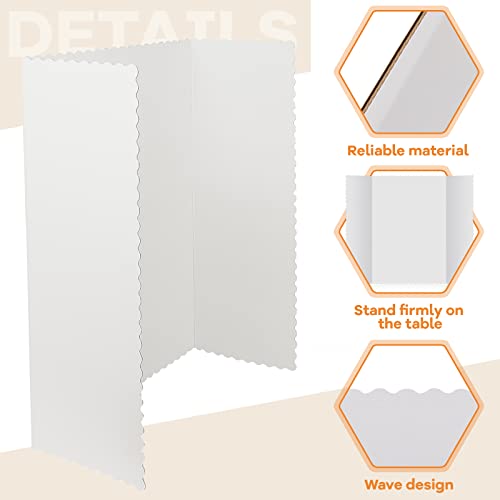 Image of Ctosree 36 Pcs 14 * 22 Inch Tri Fold Poster Board Bulk, Science Fair Project Display Paperboard, Single Wall, Lightweight Presentation Board (White)