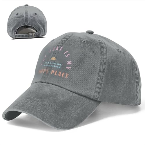 The Lake is My Happy Place Gorra Baseball para Hombre y Mujer miniatura 2