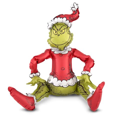 Anagram International, Inc. 92674 Santa Grinch Sitter-Consumer Inflated Party Balloon, 24