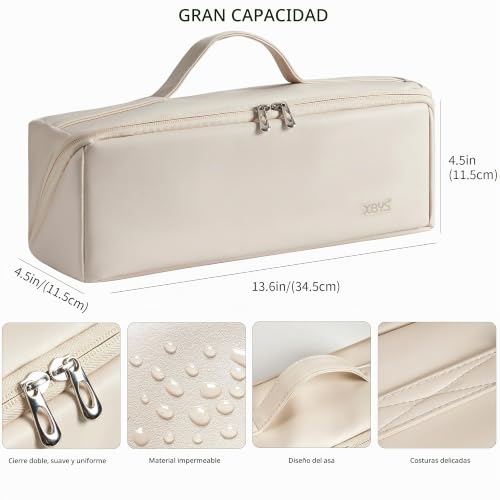 Miniatura 3 de Veki Bolsa De Viaje Portátil Para Secador De Pelo, Bolsa De Almacenamiento Compatible Con Dyson Airwrap Styler, Dyson Supersonic Y Shark, Funda Transporte Para Secador De Pelo Y Accesorios Blanco