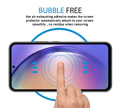 Image of Casodon Designed for Samsung Galaxy S23 FE 5G Tempered Glass Screen Protector Guard (Black) Full Screen Coverage with Easy Installation Kit