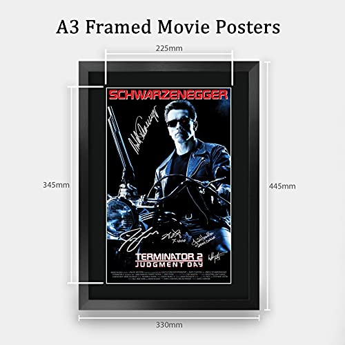 HWC Trading FR A3 Terminator 2 Judgment Day Schwarzenegger Gifts Printed Poster Signed Autograph Picture for Movie Memorabilia Fans - Image 2