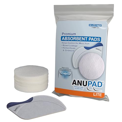 ANUPAD Butts are Messy - Control The Mess LITE Absorbent Pads. Confidently Handle Bowel Leakage Bleeding Hemorrhoids and The Mess Hemorrhoid Ointments Make.