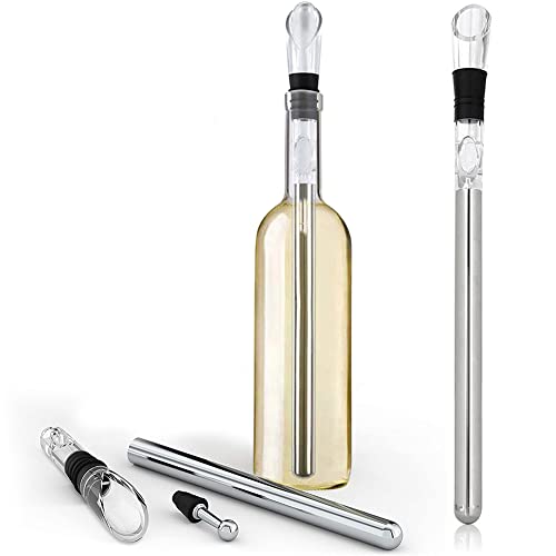 Produktfoto von Weinkühlstab Edelstahl Weinkühler Set,Weinkühler Stab,Kühlstab für Weinflaschen, universelle Größe - Zubehör&hellip;