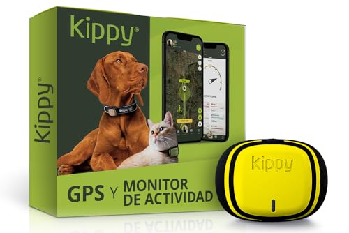 Localizador GPS para perros sin cuotas: seguimiento gratuito y eficaz Kippy EVO | GPS Perros - Localizador GPS Perros para Collar - Hidrófugo con Seguimiento Perimetral - GPS para Perros con Notificaciones de Actividad Canina - App Dedicada - Amarillo
