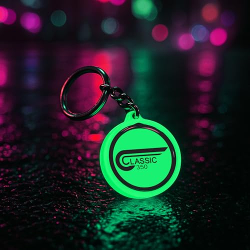 Image of Mi Glow Store Glow in Dark Keychain for Bike Men | Gift for Man | Bike Accessories | Charges in Light Glows in Dark | Key chain for Bike