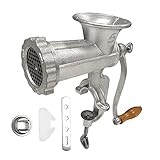 HAWOK Cast Iron Meat Grinder with Tabletop Clamp and Hardened Steel Cutter Sliver…