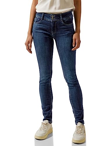 STREET ONE Damen A376534 Jeanshose Slim, clean Indigo Used, 26W x 30L