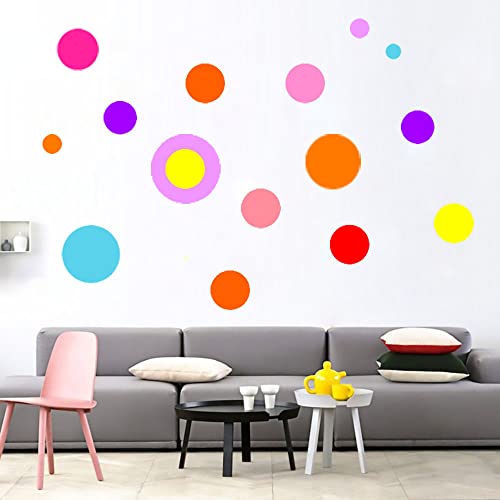 12 Sheet Multi-Color Decoration Diy Dot Pvc Stickers, 254 Pcs Vinyl Wall Dots Decals For Living Room Bedroom Children's Room Glass Window Wall Stickers Peel And Stick Wall Decals Stickers Pack. #TOP5