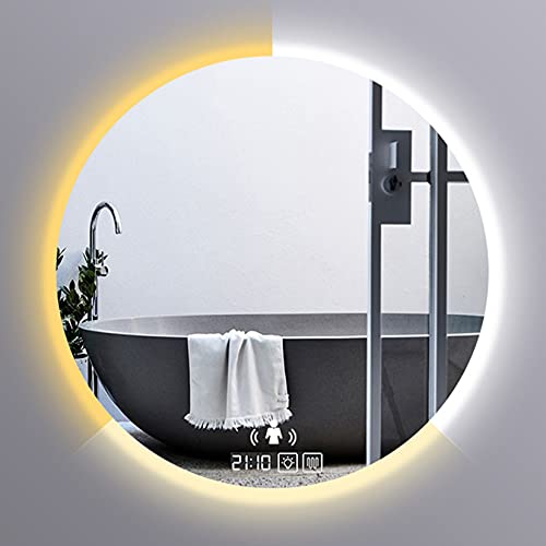 Espejo de baño LED moderno con sensor de luz inteligente y tres tonos para renovar tu tocador.