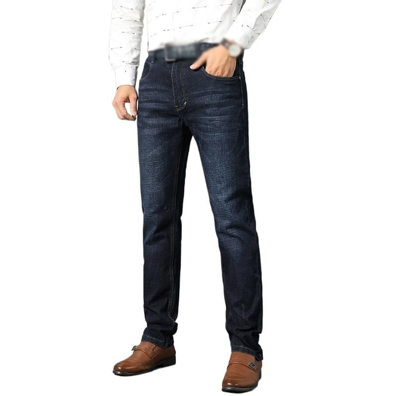 Casual Jeans Solid Color Pocket Zipper Pants Spring/Summer Men's Jeans2