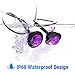 KEING 10 Pack Sealed Waterproof Mini Round 3/4 Inch Purple LED Marker Lights Signal Light 12V for Trailer Truck Bus Pickup Van ATV RV Lorry Caravan, 5 Years Warranty
