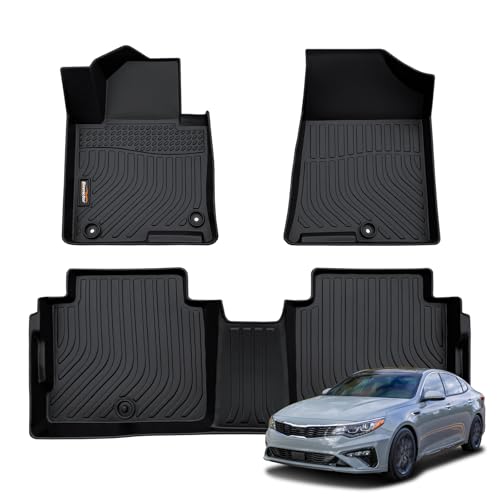 Binmotor Floor Mats for Kia Optima 2016-2020 & for Hyundai Sonata 2015-2019, All Weather Car Mats...
