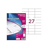  OFFICE STAR Lot de 10 Boîtes de 2700 étiquettes multi-usage blanches 70 x 31 mm