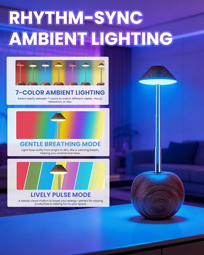 yadoker 2 Pack Cordless Table Lamps Set, Tumbler Design Touch Lamp & Remote, Rechargeable 2600mAh USB Desk Lamp, Multiple Colors Dimmable Nightstand Lamp for Bedroom, Living Room, Outdoor (Walnut) — view 3