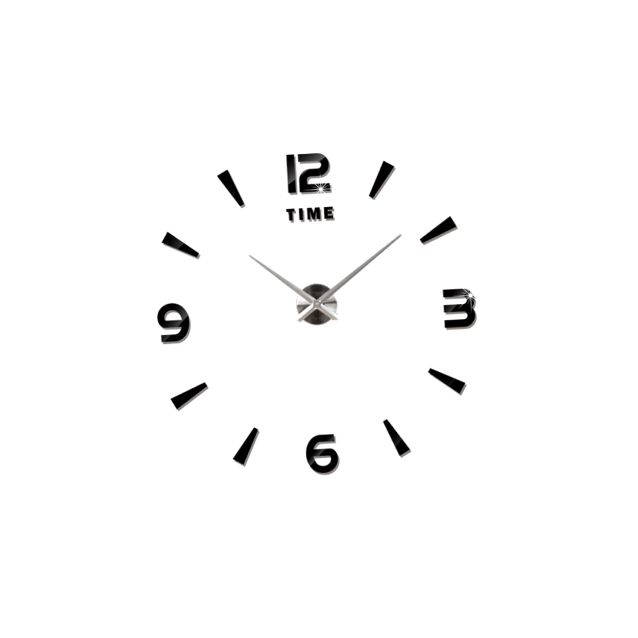 Horloge murale acrylique miroir DIY extra large EVA noire