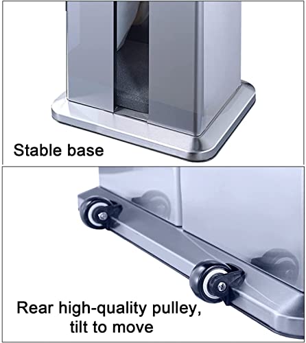 Macchina imballatrice automatica per ombrelli con ruote, supporto per dispenser in acciaio inox, include 500 sacchetti corti e 500 lunghi