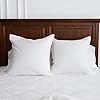 Simpleopulence linen euro shams basic style solid color 24×24 inch pack of 2 flax cotton blend decor throw pillow covers soft breathable farmhouse pillow shams white  urban country home decor