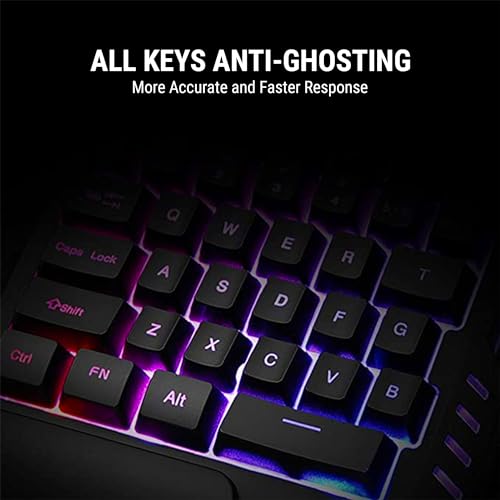 Image of Ant Esports MG401, 4 in 1 Mobile Game Combo Pack with RGB Backlit 35 Keys Mini Gaming Keyboard and Mouse, Phone Holder, Adapter with Mobile Game Converter for PubG, COD & Many FPS Games Andriod /iOS