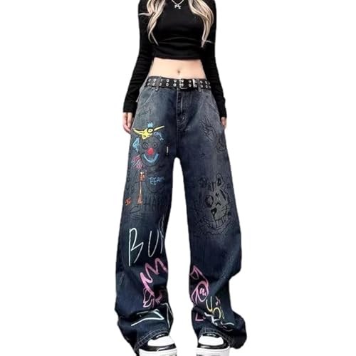 Unisex Graffiti Baggy Jeans Grunge Hiphop Streetwear