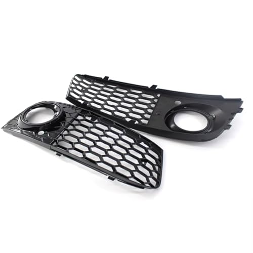 Rejillas de parachoques para A4 B8 2008-2012, diseño de panal hexagonal 3