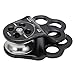 POENVFPO Climber Pulley,30KN Dual Bearing Hitch Climber Pulley Equipment for Rigging Hauling Arborist Tree Climbing