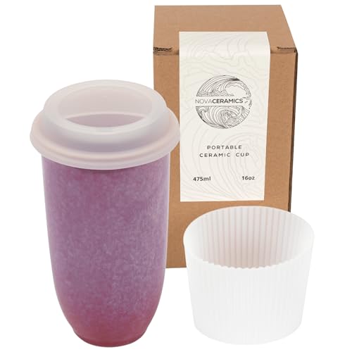 NOVA CERAMICS Coffee Travel Mug – Cup Holder Friendly