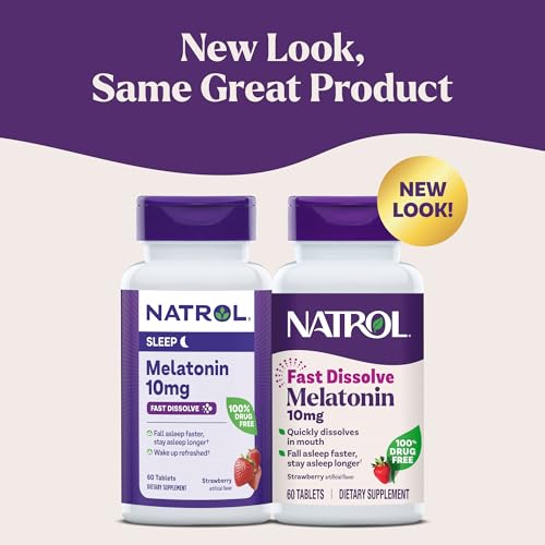 image for Natrol Melatonin 10mg Fast Dissolve Tablets - Strawberry Flavor, 60 Co