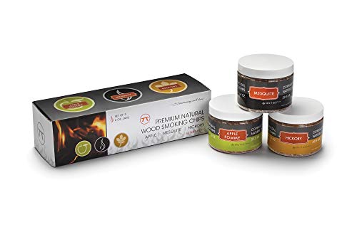Outset Coffret cadeau Pomme, Hickory, Mesquite Smoker Chip 76533