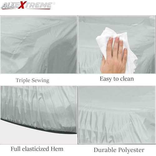 Image of Allextreme ME7003 Car Body Cover Compatible with Maruti Suzuki Ertiga Custom Fit Dustproof UV Heat Resistant Indoor Outdoor Body Protection (Silver with Mirror)
