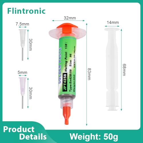 Flintronic Soldeerpasta, soldeertin, vloeimiddel solderen - Afbeelding 6