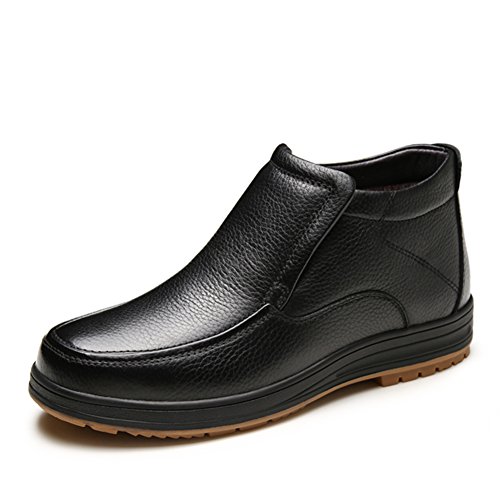 Chaussures d'hiver en cuir hommes pour marcher au chaud en ville