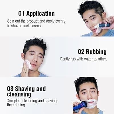 Shave Stick Bar and Face Wash for use with all Wet and Dry Shavers