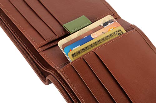 AULIV Minimalist RFID Blocking Leather Men's Wallet- Slim, Passcase, Anti Theft, Credit Card Holder, Money Clip (6 Card Slots and Easy Pull Tab Slot)4