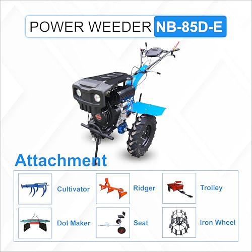 Image of Power Weeder NB-85DE - 4 Stroke 9 HP Powerfull Diesel Engine - 40 Blades (Dry Land) - Headlamp - Self Start (Without Battery) - Sutiable for Night Farming