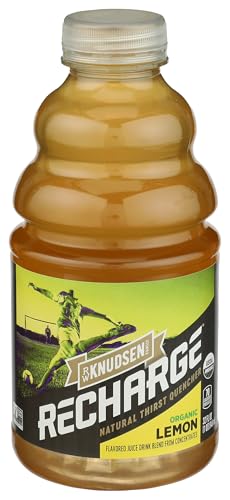 R.W. Knudsen Recharge Organic Lemon Flavored Juice Sports Beverage with Electrolytes, 32 Ounces
