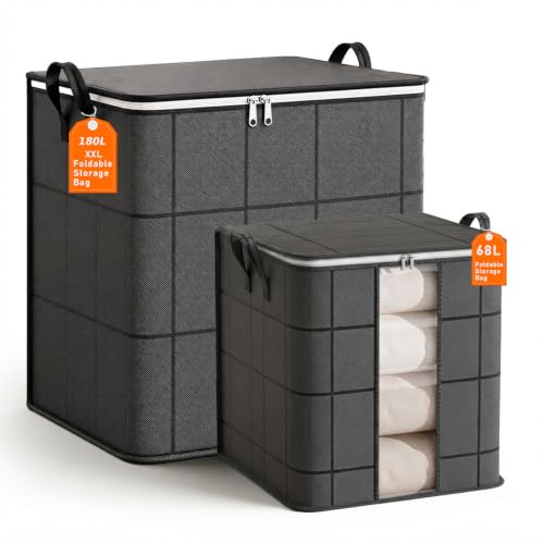 Image of Beverly Goods Storage, XXL Foldable Storage Bag with Reinforced Handles Set (2)