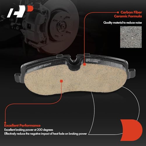 Image of A-Premium Front Ceramic Brake Pads Compatible with Land Rover & Rover