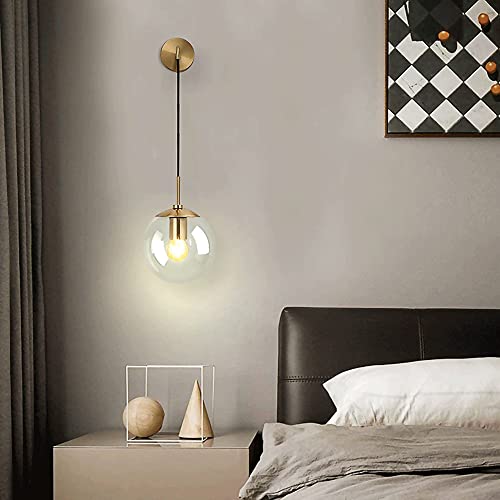 Aplique de pared de metal dorado E27 e iluminación decorativa de diseño 3