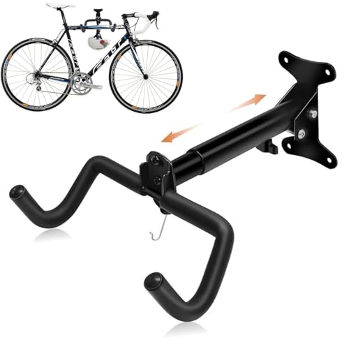 Image of Proberos Bike Cycle Wall Mount Stand Rack, Garage Bike Rack Wall Mount Organizer Bicycle Hanger Storage System, Retractable Wall Mounted Rack for MBT, Road Bike, Kids Bike Indoor Storage