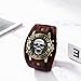 Imagen de JewelryWe Reloj Calavera Steampunk Hombre: Reloj de Pulsera de Cuarzo Analógico Moteros Redondo Vintage para Caballero Correas de Cuero Ancha