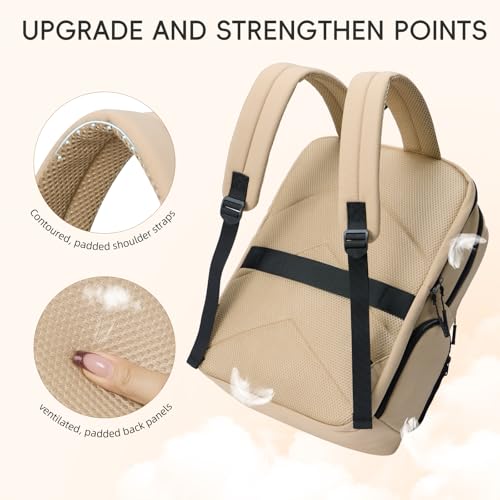 Image of CLUCI Lightweight Travel Backpack Carry on Flight Approved, Puffy Gym Backpack with Shoe Compartment, Personal Item Travel Bag, 15.6 inch Laptop Backpack for Weekender Business