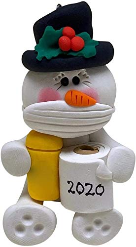 Adornos de Navidad 2020 personalizados, adornos de animales sobrevividos, máscaras con papel higiénico, adornos colgantes de árbol, regalos creativos, decoración del hogar, decoraciones de vacaciones